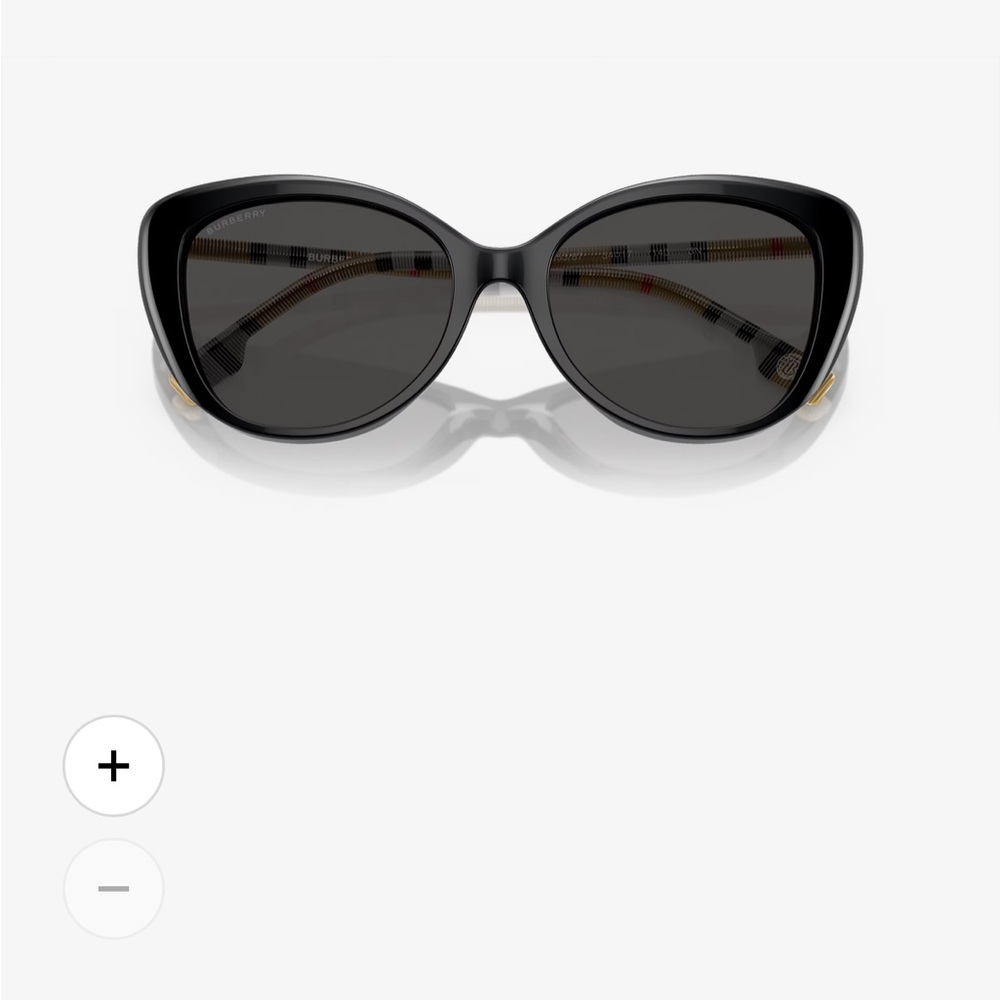 NIB Burberry Black Cat Eye Sunglasses BE4407 - Picture 5 of 9